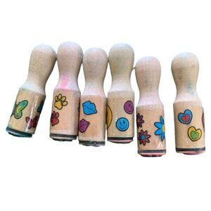 Melissa and Doug Flower and Heart Lips Rubber Stamp Set